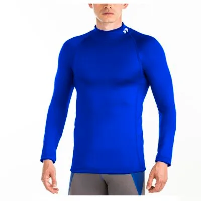 Playera De Licra Anticloro Manga Larga Cuello Ruso