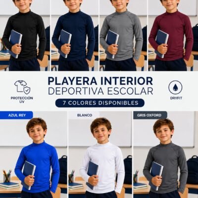 Playera Interior Deportiva Escolar